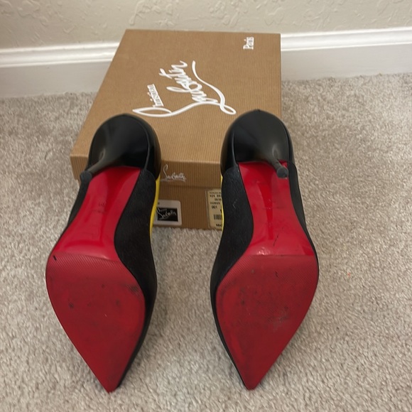 Christian Louboutin Tucsy 100 Glitter Mini Calf 39 - Picture 7 of 8